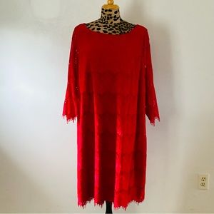 JESSICA HOWARD Boat Neck 3/4 Sleeve Shift Dress